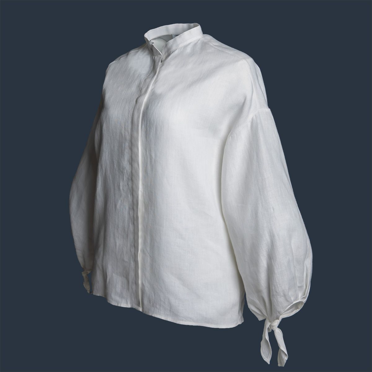 Women's 100% Linen Shirt - MAEVE - White - Made in Ireland