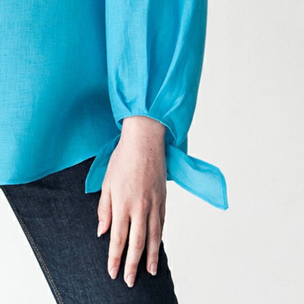 irish linen shirt maeve turquoise